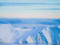 The Ilulissat Icefjord, also known as Sermeq Kujalleq, is draining approximately 7% of Greenland's ice sheet in Ilulissat, Greenland, on Jul...