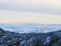 The Ilulissat Icefjord, also known as Sermeq Kujalleq, is draining approximately 7% of Greenland's ice sheet in Ilulissat, Greenland, on Jul...