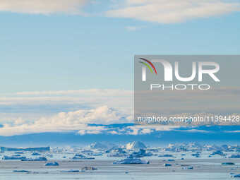 The Ilulissat Icefjord, also known as Sermeq Kujalleq, is draining approximately 7% of Greenland's ice sheet in Ilulissat, Greenland, on Jul...