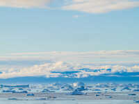 The Ilulissat Icefjord, also known as Sermeq Kujalleq, is draining approximately 7% of Greenland's ice sheet in Ilulissat, Greenland, on Jul...