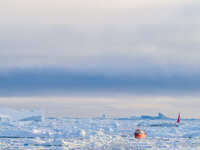 The Ilulissat Icefjord, also known as Sermeq Kujalleq, is draining approximately 7% of Greenland's ice sheet in Ilulissat, Greenland, on Jun...