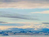 The Ilulissat Icefjord, also known as Sermeq Kujalleq, is draining approximately 7% of Greenland's ice sheet in Ilulissat, Greenland, on Jul...