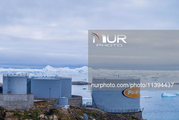 The Ilulissat Icefjord, also known as Sermeq Kujalleq, is draining approximately 7% of Greenland's ice sheet in Ilulissat, Greenland, on Jul...