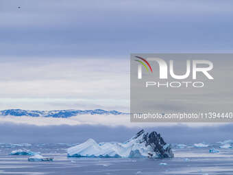 The Ilulissat Icefjord, also known as Sermeq Kujalleq, is draining approximately 7% of Greenland's ice sheet in Ilulissat, Greenland, on Jul...