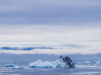 The Ilulissat Icefjord, also known as Sermeq Kujalleq, is draining approximately 7% of Greenland's ice sheet in Ilulissat, Greenland, on Jul...