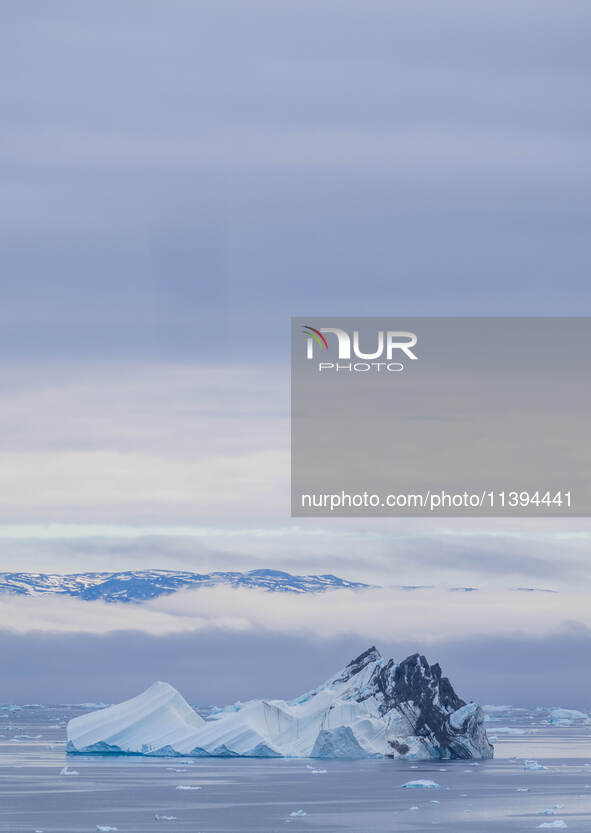 The Ilulissat Icefjord, also known as Sermeq Kujalleq, is draining approximately 7% of Greenland's ice sheet in Ilulissat, Greenland, on Jul...