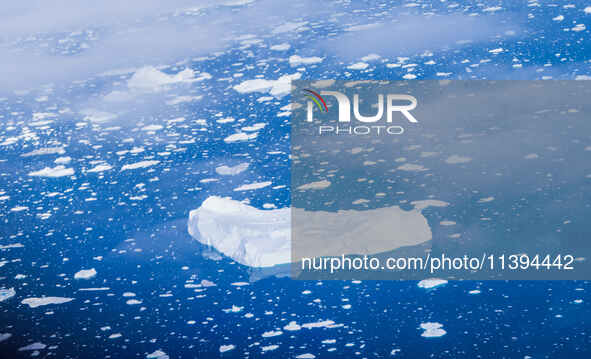 The Ilulissat Icefjord, also known as Sermeq Kujalleq, is draining approximately 7% of Greenland's ice sheet in Ilulissat, Greenland, on Jul...