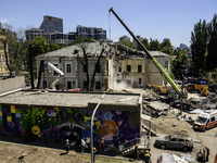 Rescuers are continuing to work at the Okhmatdyt children's hospital, which is heavily damaged by a Russian missile strike in Kyiv, Ukraine,...