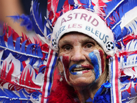 French supporter prior the UEFA EURO 2024 semi-final match between Spain v France at Munich Football Arena on July 9, 2024 in Munich, German...