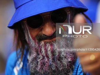 French supporter prior the UEFA EURO 2024 semi-final match between Spain v France at Munich Football Arena on July 9, 2024 in Munich, German...