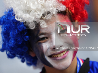 French supporter prior the UEFA EURO 2024 semi-final match between Spain v France at Munich Football Arena on July 9, 2024 in Munich, German...