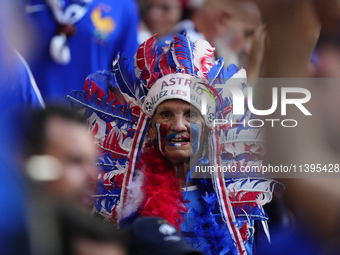 French supporter prior the UEFA EURO 2024 semi-final match between Spain v France at Munich Football Arena on July 9, 2024 in Munich, German...