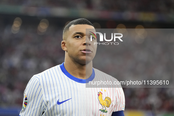 Kylian Mbappe centre-forward of France and Real Madrid during the UEFA EURO 2024 semi-final match between Spain v France at Munich Football...