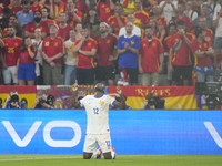 Randal Kolo Muani centre-forward of France and Paris Saint-Germain celebrates after scoring his sides first goal during the UEFA EURO 2024 s...