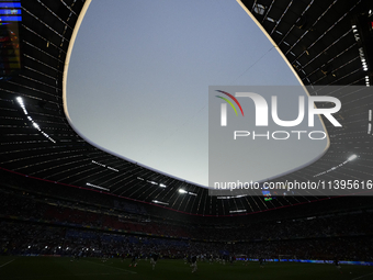 General view inside stadium during the UEFA EURO 2024 semi-final match between Spain v France at Munich Football Arena on July 9, 2024 in Mu...