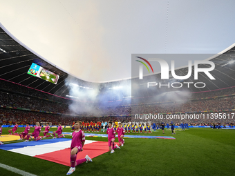 General view inside stadium during the UEFA EURO 2024 semi-final match between Spain v France at Munich Football Arena on July 9, 2024 in Mu...