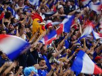 French supporters during the UEFA EURO 2024 semi-final match between Spain v France at Munich Football Arena on July 9, 2024 in Munich, Germ...