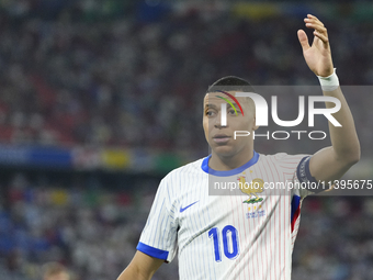 Kylian Mbappe centre-forward of France and Real Madrid reacts during the UEFA EURO 2024 semi-final match between Spain v France at Munich Fo...