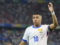 Kylian Mbappe centre-forward of France and Real Madrid reacts during the UEFA EURO 2024 semi-final match between Spain v France at Munich Fo...