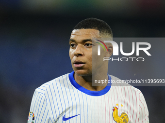 Kylian Mbappe centre-forward of France and Real Madrid during the UEFA EURO 2024 semi-final match between Spain v France at Munich Football...