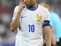 Kylian Mbappe centre-forward of France and Real Madrid reacts during the UEFA EURO 2024 semi-final match between Spain v France at Munich Fo...