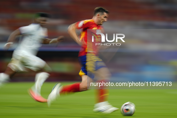 Dani Vivian centre-back of Spain and Athletic Club Bilbao during the UEFA EURO 2024 semi-final match between Spain v France at Munich Footba...