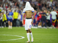 Bradley Barcola left winger of France and Paris Saint-Germain dejected after losing the UEFA EURO 2024 semi-final match between Spain v Fran...