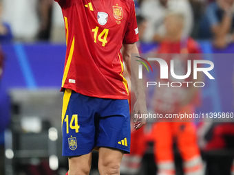 Aymeric Laporte centre-back of Spain and Al-Nassr FC celebrates victory after the UEFA EURO 2024 semi-final match between Spain v France at...