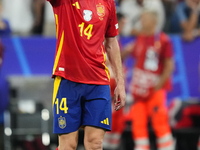 Aymeric Laporte centre-back of Spain and Al-Nassr FC celebrates victory after the UEFA EURO 2024 semi-final match between Spain v France at...