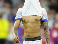 Bradley Barcola left winger of France and Paris Saint-Germain dejected after losing the UEFA EURO 2024 semi-final match between Spain v Fran...