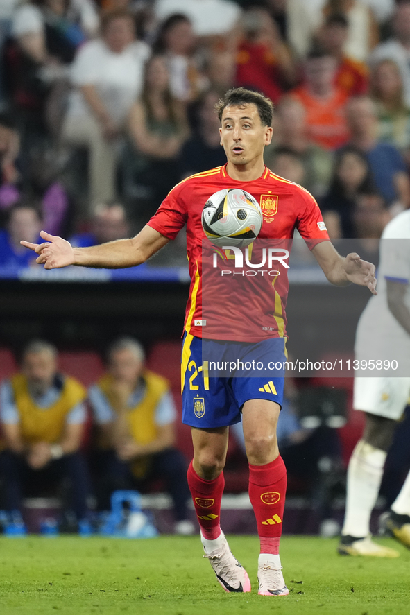 Mikel Oyarzabal centre-forward of Spain and Real Sociedad during the UEFA EURO 2024 semi-final match between Spain v France at Munich Footba...