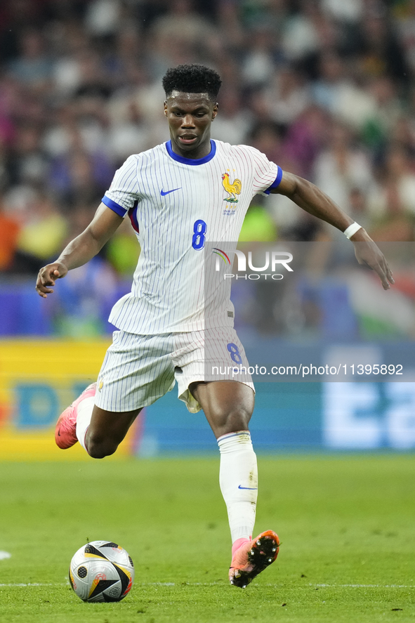 Aurelien Tchouameni defensive midfield of France and Real Madrid during the UEFA EURO 2024 semi-final match between Spain v France at Munich...