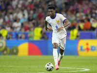 Aurelien Tchouameni defensive midfield of France and Real Madrid during the UEFA EURO 2024 semi-final match between Spain v France at Munich...