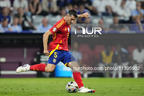 Dani Vivian centre-back of Spain and Athletic Club Bilbao during the UEFA EURO 2024 semi-final match between Spain v France at Munich Footba...