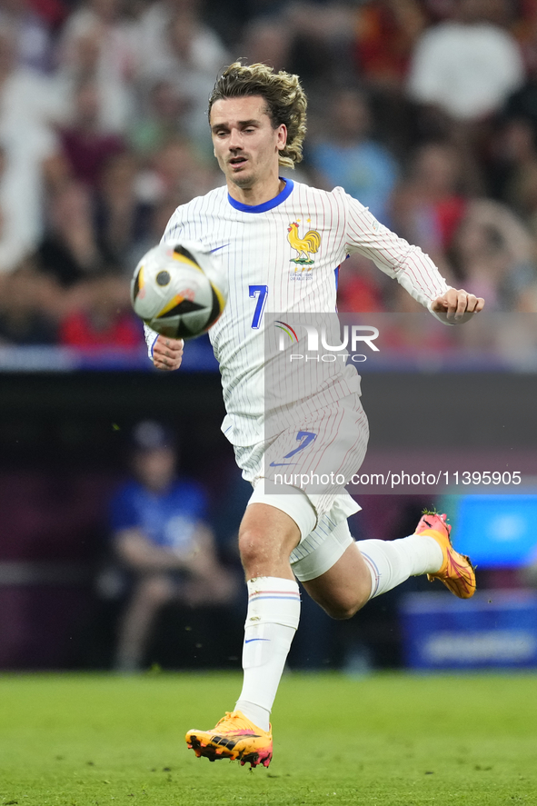 Antoine Griezmann centre-forward of France and Atletico de Madrid during the UEFA EURO 2024 semi-final match between Spain v France at Munic...