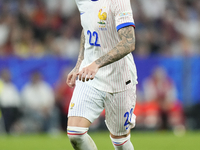 Theo Hernandez eft-back of France and AC Milan during the UEFA EURO 2024 semi-final match between Spain v France at Munich Football Arena on...