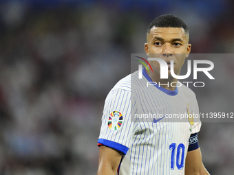 Kylian Mbappe centre-forward of France and Real Madrid during the UEFA EURO 2024 semi-final match between Spain v France at Munich Football...