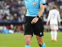 Referee Slavko Vincic during the UEFA EURO 2024 semi-final match between Spain v France at Munich Football Arena on July 9, 2024 in Munich,...