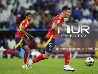 Dani Vivian centre-back of Spain and Athletic Club Bilbao during the UEFA EURO 2024 semi-final match between Spain v France at Munich Footba...