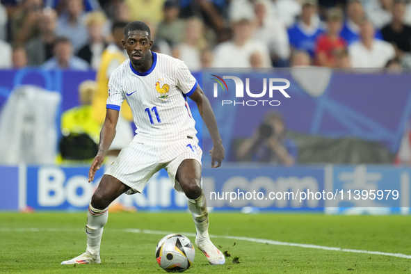 Ousmane Dembele right winger of France and Paris Saint-Germain during the UEFA EURO 2024 semi-final match between Spain v France at Munich F...