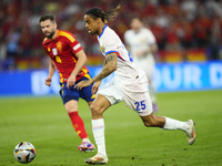 Bradley Barcola left winger of France and Paris Saint-Germain during the UEFA EURO 2024 semi-final match between Spain v France at Munich Fo...