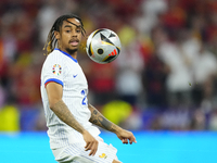 Bradley Barcola left winger of France and Paris Saint-Germain during the UEFA EURO 2024 semi-final match between Spain v France at Munich Fo...