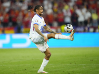 Bradley Barcola left winger of France and Paris Saint-Germain during the UEFA EURO 2024 semi-final match between Spain v France at Munich Fo...