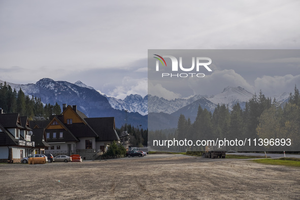 A general view of the Tatra Mountains is being seen in Jurgow, Poland, on November 10, 2023 