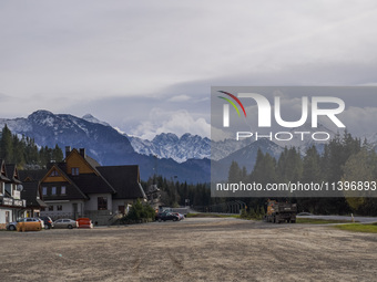 A general view of the Tatra Mountains is being seen in Jurgow, Poland, on November 10, 2023 (