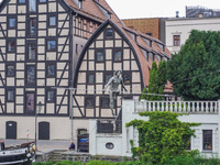 A general view of the old town and Brda River is being seen in Bydgoszcz, Poland, on May 30, 2024 (