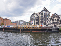 A general view of the old town and Brda River is being seen in Bydgoszcz, Poland, on May 30, 2024 (