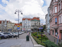 A general view of the old town street is being seen in Bydgoszcz, Poland, on May 30, 2024 (