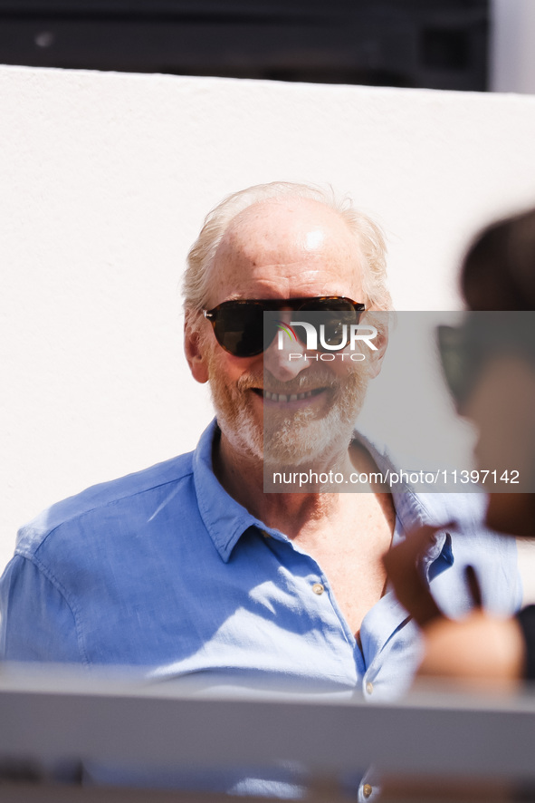 Charles Dance is arriving at the photocall of Rumours during the 77th Festival de Cannes in Cannes, France, on May 19, 2024 