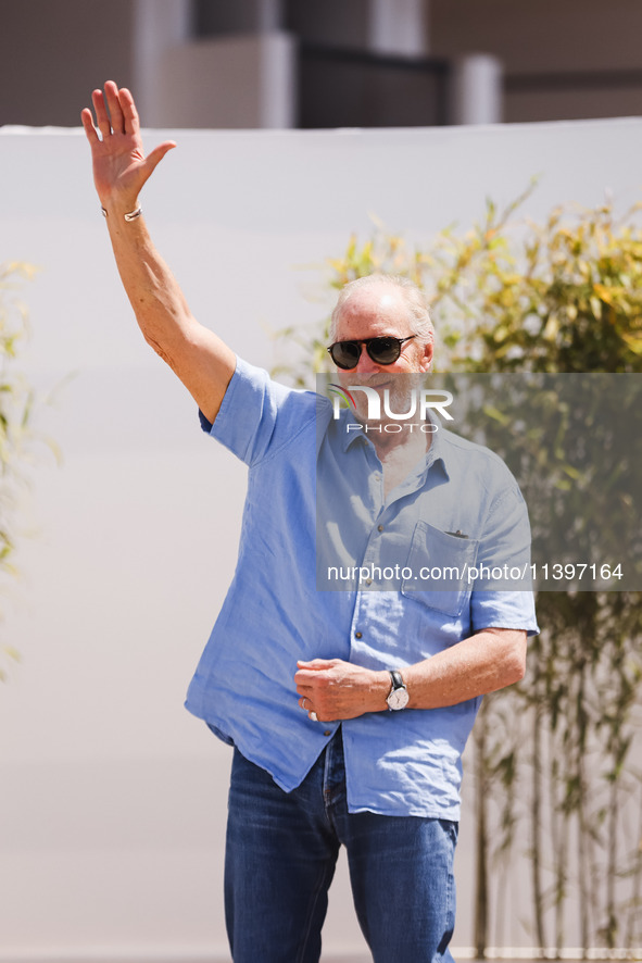 Charles Dance is arriving at the photocall of Rumours during the 77th Festival de Cannes in Cannes, France, on May 19, 2024 